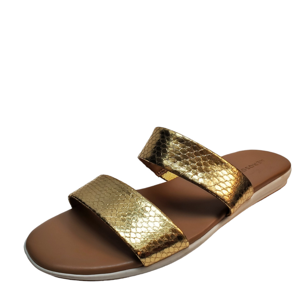 Aerosoles Womens Shoes Clovis Slip On Double Strap Flat Sandals